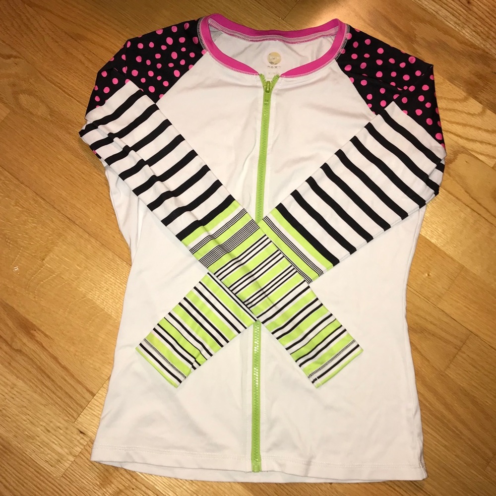Roxy zip up rash guard